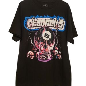 Size LARGE  Channel 5 Black Graphic T-Shirt